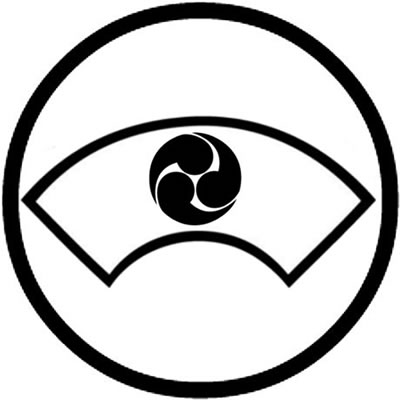 細輪に中陰地紙に左三つ巴