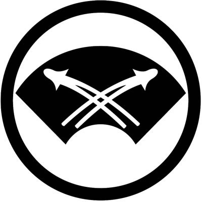 中輪に地紙に地抜き違い松葉