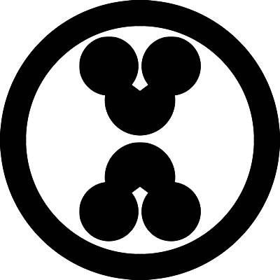 丸に上下対い洲浜