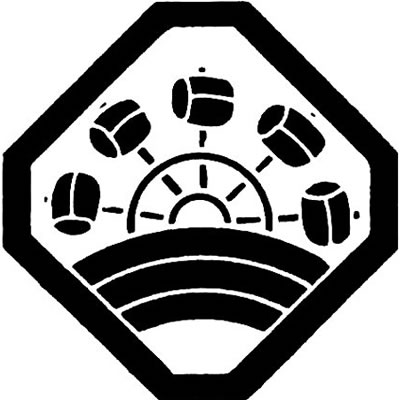 隅立て折敷に水車に水・隅切り角に水車に水