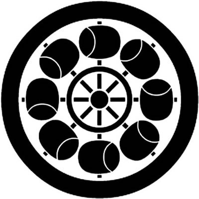 丸に八つ水車・丸に八つ柄杓車・丸に八つ槌車