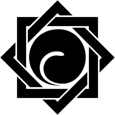 組み合い角に左一つ巴