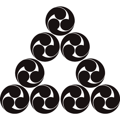 三つ盛り三つ左三つ巴