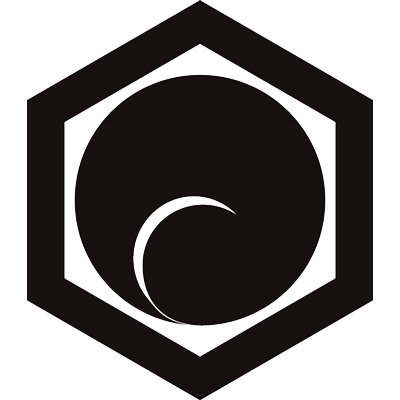 六角に左一つ巴