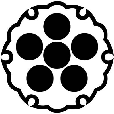 雪輪に六曜・雪輪に六つ星